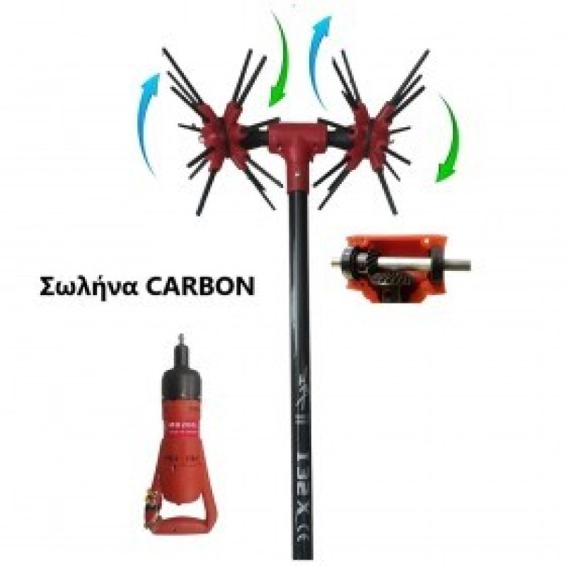Ελαιοραβδιστική βέργα  12V παλμική ANC με CARBON - Μήκος: 2.0m